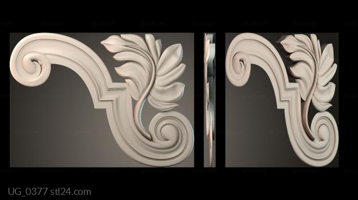 Угловые элементы (UG_0377) 3D модель для ЧПУ станка