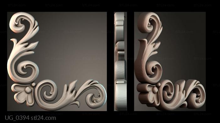 Угловые элементы (UG_0394) 3D модель для ЧПУ станка