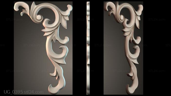 Угловые элементы (UG_0395) 3D модель для ЧПУ станка