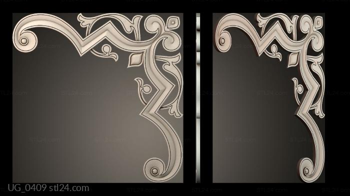 Угловые элементы (UG_0409) 3D модель для ЧПУ станка