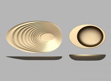 Вазы (Блюдо с овалами, VZ_0290) 3D модель для ЧПУ станка