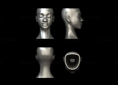 Вазы (Голова негритянки ваза, VZ_0293) 3D модель для ЧПУ станка