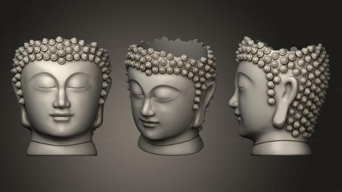 Vases (Buddha planter, VZ_0343) 3D models for cnc