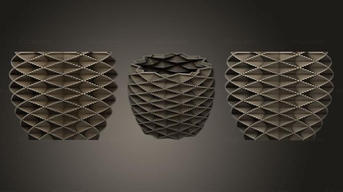Vases (Cactus Vase 55Mm, VZ_0352) 3D models for cnc