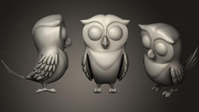 Vases (Cartoon Owl Animated, VZ_0365) 3D models for cnc