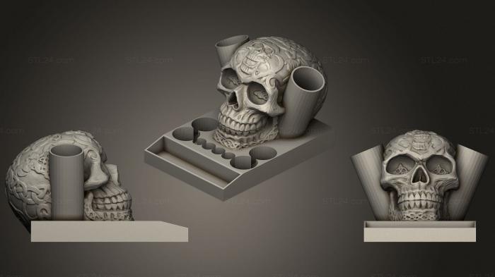 Vases (Celtic Skull Vape Stand, VZ_0374) 3D models for cnc