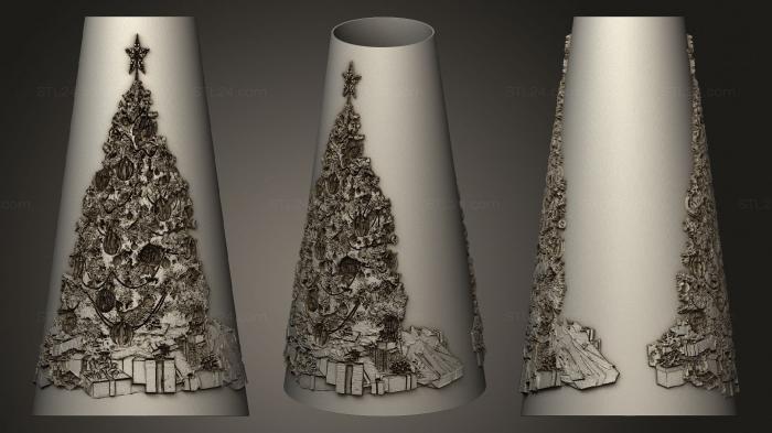 Вазы (Светодиодная лампа christmas tree v3, VZ_0383) 3D модель для ЧПУ станка