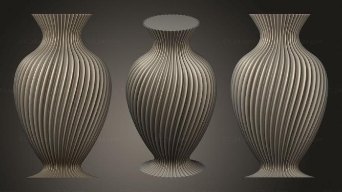 Vases (Classical Spiral Vase, VZ_0387) 3D models for cnc