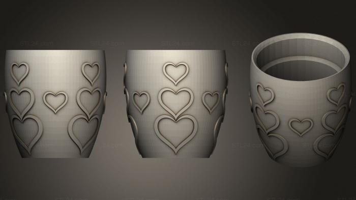Vases (Corazon v61, VZ_0403) 3D models for cnc