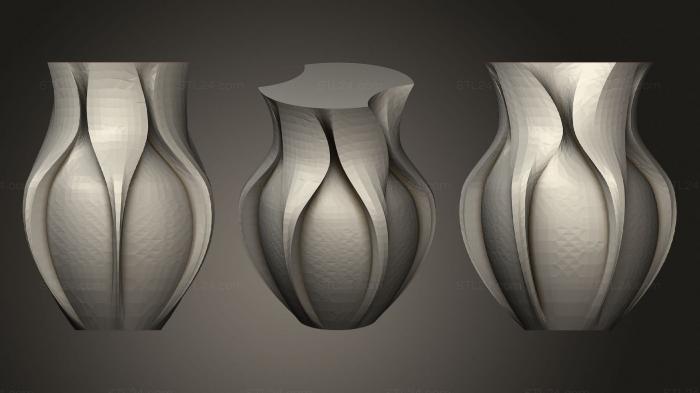 Vases (Curvy Vase (1), VZ_0420) 3D models for cnc