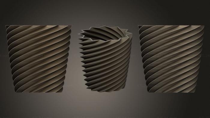 Vases (Customized Square Vase, VZ_0428) 3D models for cnc