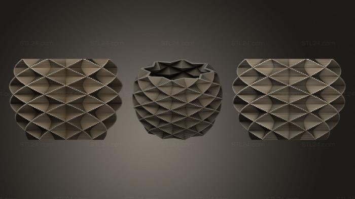 Vases (Customized Squarev Vase, VZ_0429) 3D models for cnc
