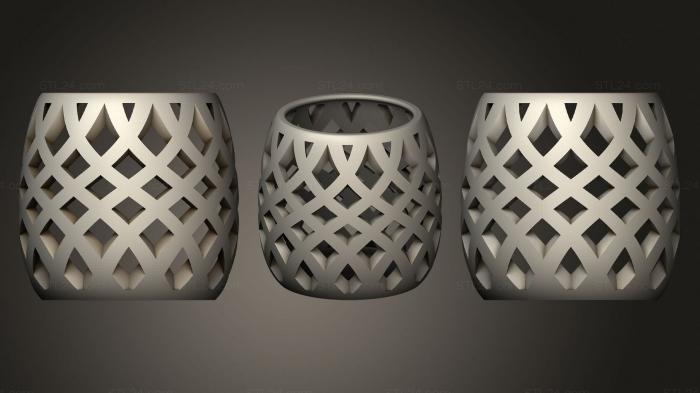Vases (Diamond Tealight, VZ_0453) 3D models for cnc