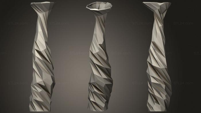 Vases (Digital Native 03B Twisted Vessel 2012, VZ_0454) 3D models for cnc