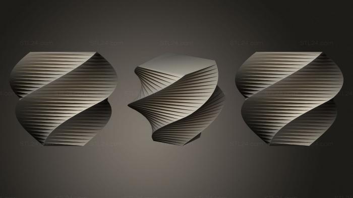 Vases (Draw A Twisty Vase, VZ_0471) 3D models for cnc