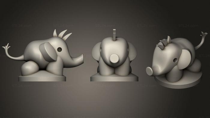 Vases (Elephant child mate, VZ_0481) 3D models for cnc
