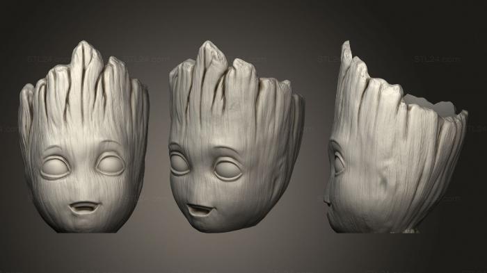 Vases (Groot solido, VZ_0530) 3D models for cnc