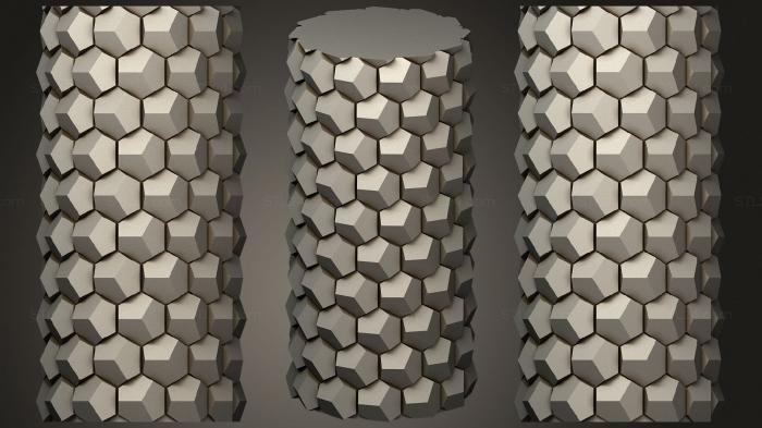 Vases (Haaaoneycomb Vase Parametric, VZ_0534) 3D models for cnc
