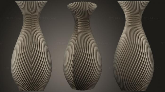 Vases (Half Mirrored Vase, VZ_0535) 3D models for cnc