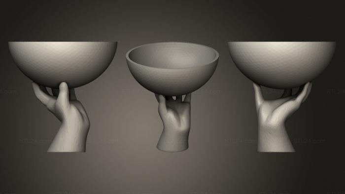 Vases (Hand holding planter, VZ_0538) 3D models for cnc