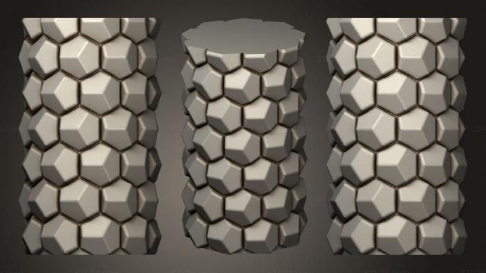Vases (Honeycomb Vase Parametric (2), VZ_0557) 3D models for cnc