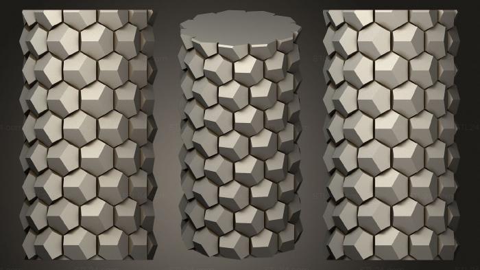 Vases (Honeycomb Vase Parametric (5), VZ_0559) 3D models for cnc
