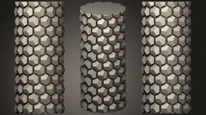 Vases (Honeycomb Vase Parametric (8), VZ_0562) 3D models for cnc