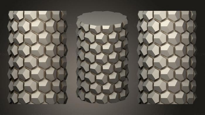Vases (Honeycomb Vase Parametric (9), VZ_0563) 3D models for cnc