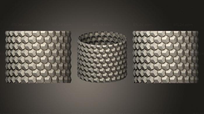 Vases (Honeycomb Vase Parametric (10), VZ_0564) 3D models for cnc
