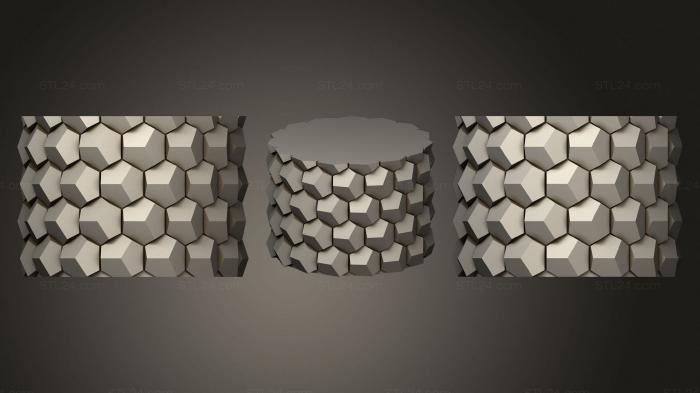 Vases (Honeycomb Vase Parametric (11), VZ_0565) 3D models for cnc