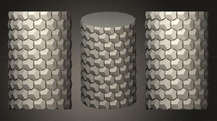 Vases (Honeycomb Vase Parametric (14), VZ_0568) 3D models for cnc