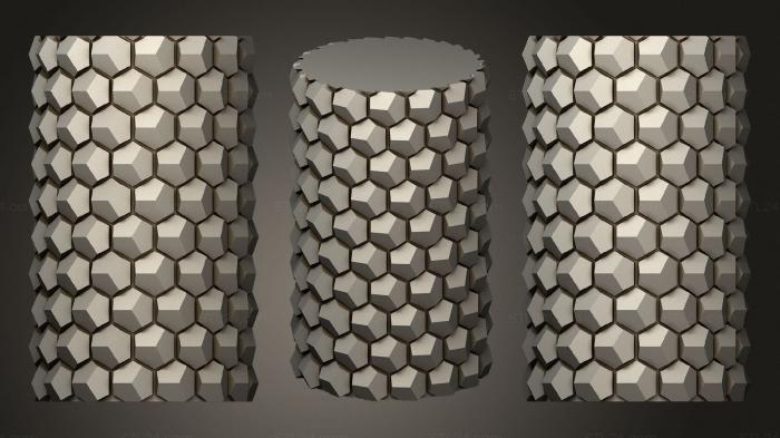 Vases (Honeycomb Vase Parametric (21), VZ_0571) 3D models for cnc