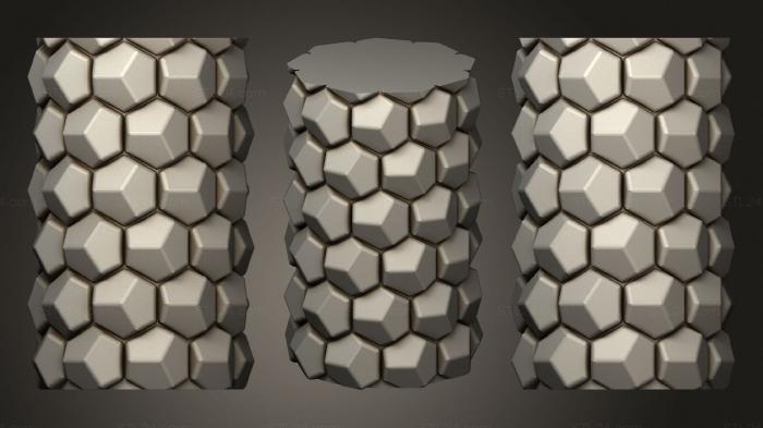 Vases (Honeycomb Vase Parametric (25), VZ_0572) 3D models for cnc