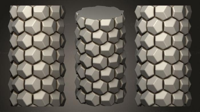 Vases (Honeycomb Vase Parametric (26), VZ_0573) 3D models for cnc