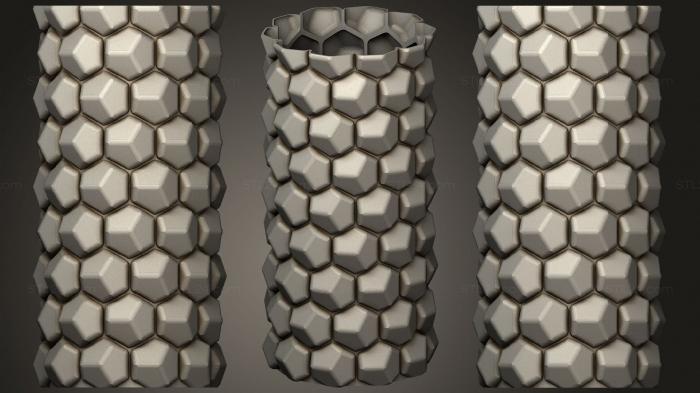 Vases (Honeycomb Vase Parametric (28), VZ_0575) 3D models for cnc