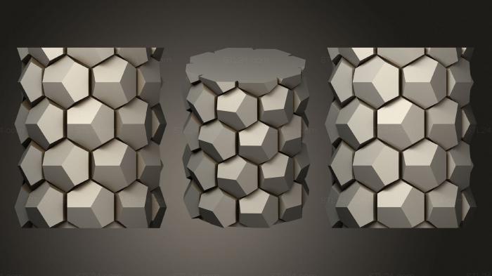Vases (Honeycomb Vase Parametric (35), VZ_0582) 3D models for cnc