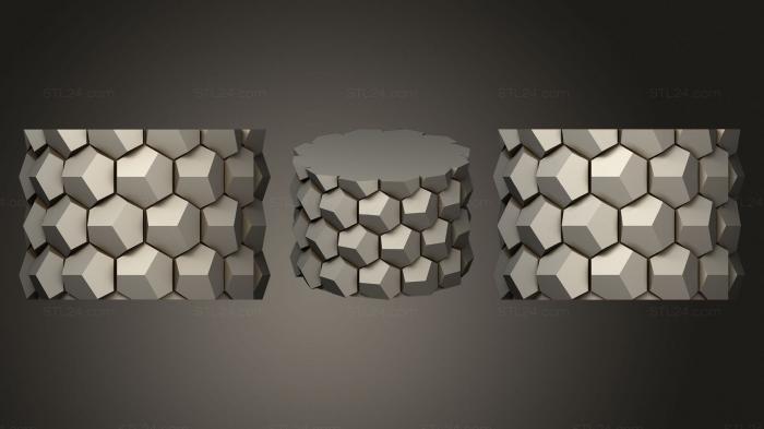 Vases (Honeycomb Vase Parametric, VZ_0585) 3D models for cnc