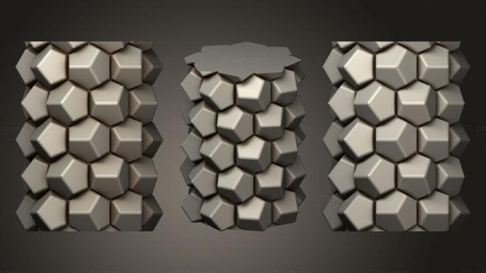 Вазы (Ваза Из пчелиных сот, VZ_0587) 3D модель для ЧПУ станка