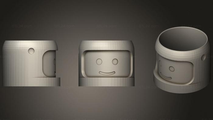Vases (Lego spaceman penpencil holder, VZ_0634) 3D models for cnc