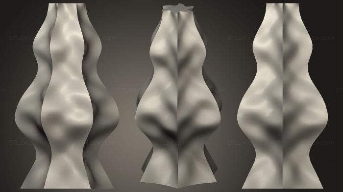 Vases (Liquid Gold Vase, VZ_0637) 3D models for cnc