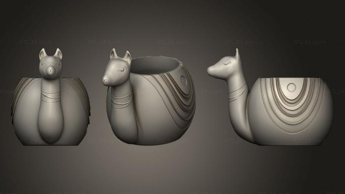 Vases (Maceta Llama Corregida, VZ_0658) 3D models for cnc