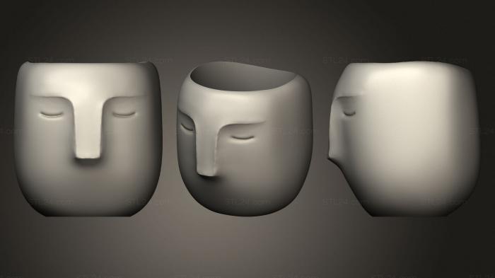 Vases (MACETA MEDITACION, VZ_0660) 3D models for cnc