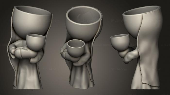 Vases (Maria pesebre lowpoly, VZ_0674) 3D models for cnc