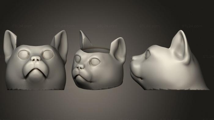 Вазы (Mate cara de gato!!!!, VZ_0697) 3D модель для ЧПУ станка