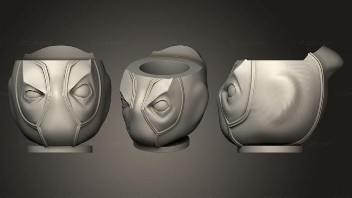 Vases (Mate deadpool, VZ_0713) 3D models for cnc