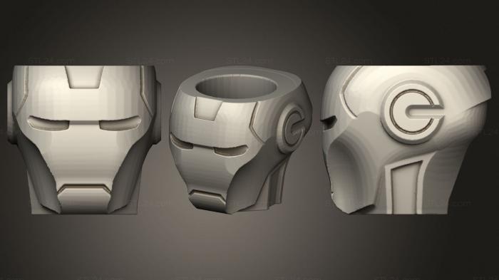 Vases (Mate iron man, VZ_0750) 3D models for cnc