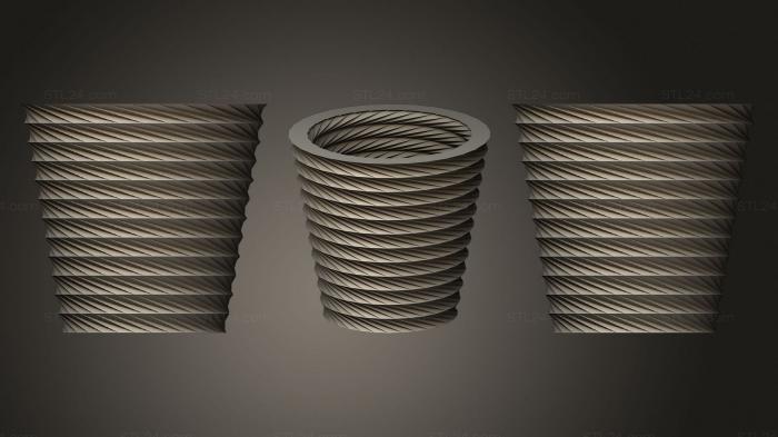 Vases (3D Vase, VZ_0839) 3D models for cnc