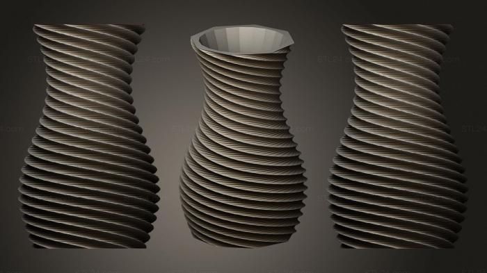 Vases (My Spiral Vase, VZ_0843) 3D models for cnc