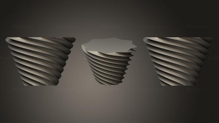 Vases (Polygon Vase Pen (15), VZ_0928) 3D models for cnc