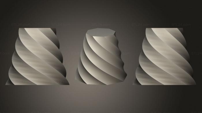 Vases (Polygon Vase Pen(14), VZ_0932) 3D models for cnc